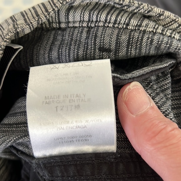 Balenciaga grey and black striped jeans high waisted size 40 - Picture 9 of 11